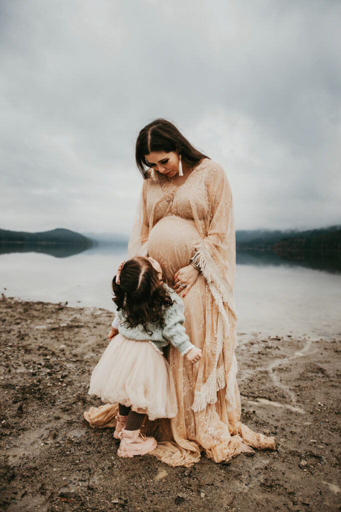 Mother and Daughter Maternity Shoot